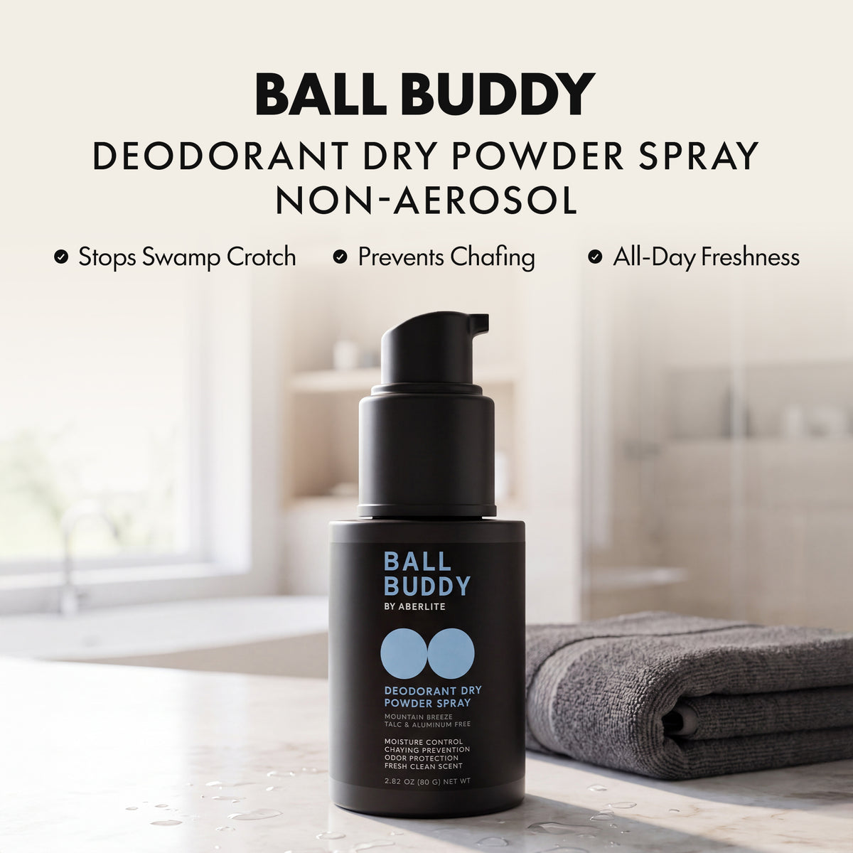 Ball Buddy Deodorant Dry Powder Spray (Large)