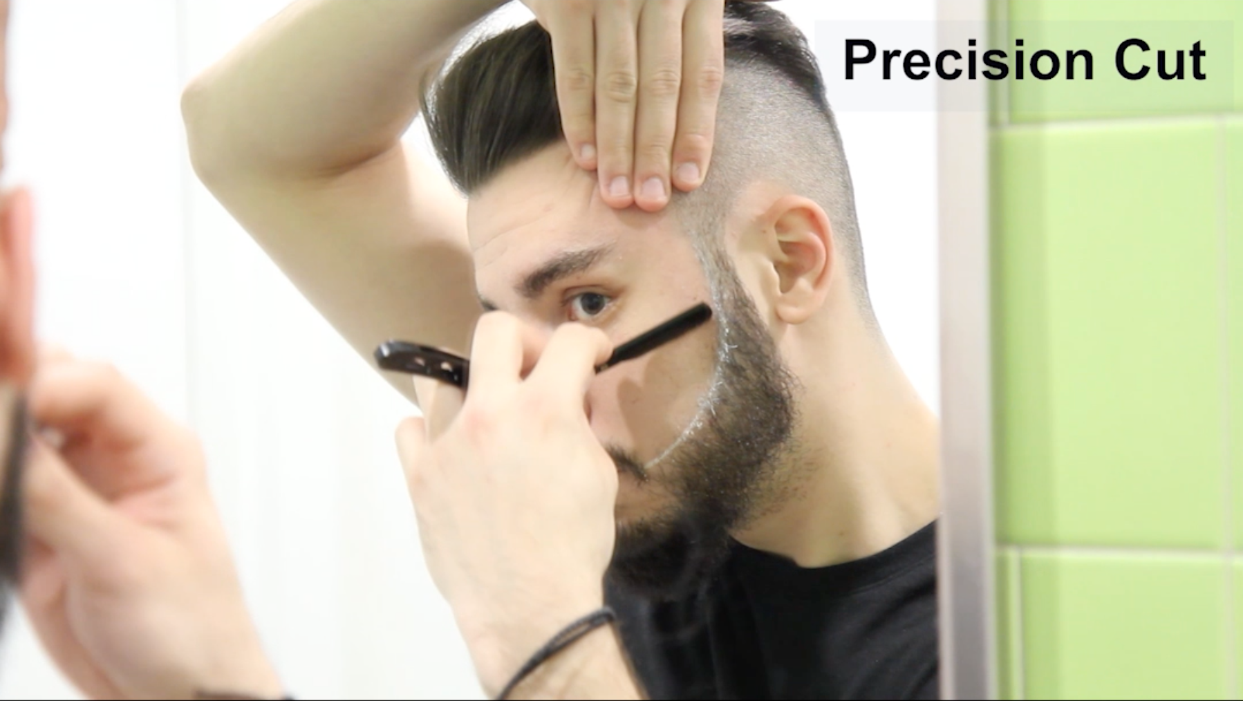 Beard Trimming: cheek line and neckline (2/2)